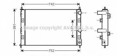 AVA QUALITY COOLING cr2076 -  Радиатор, охлаждение двигателя